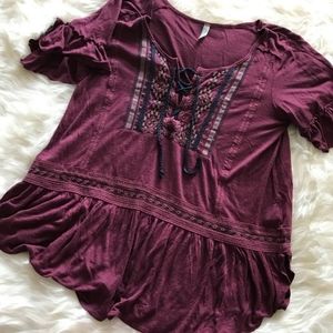 Free people embroidered tunic top